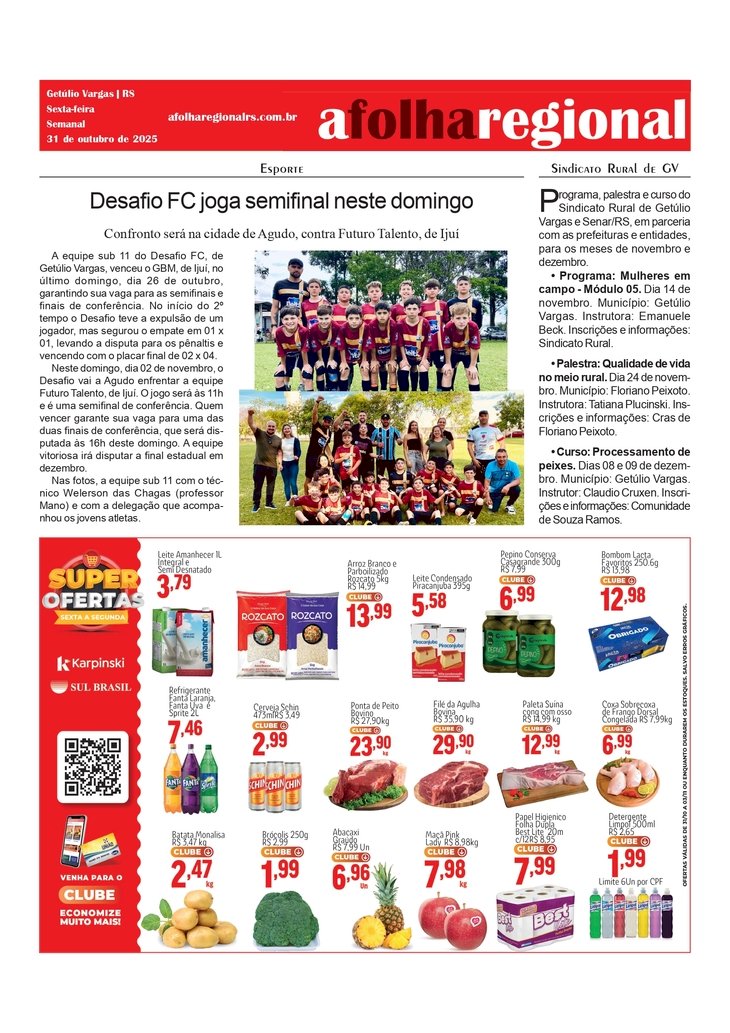 Desafio FC. /  Cursos programados pelo Sindicato Rural