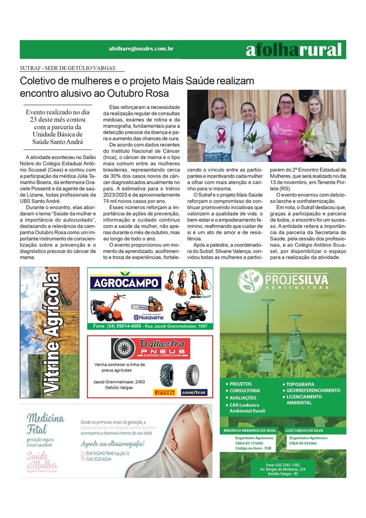 Coletivo de mulheres e o projeto Mais Saúde realizam encontro alusivo ao Outubro Rosa