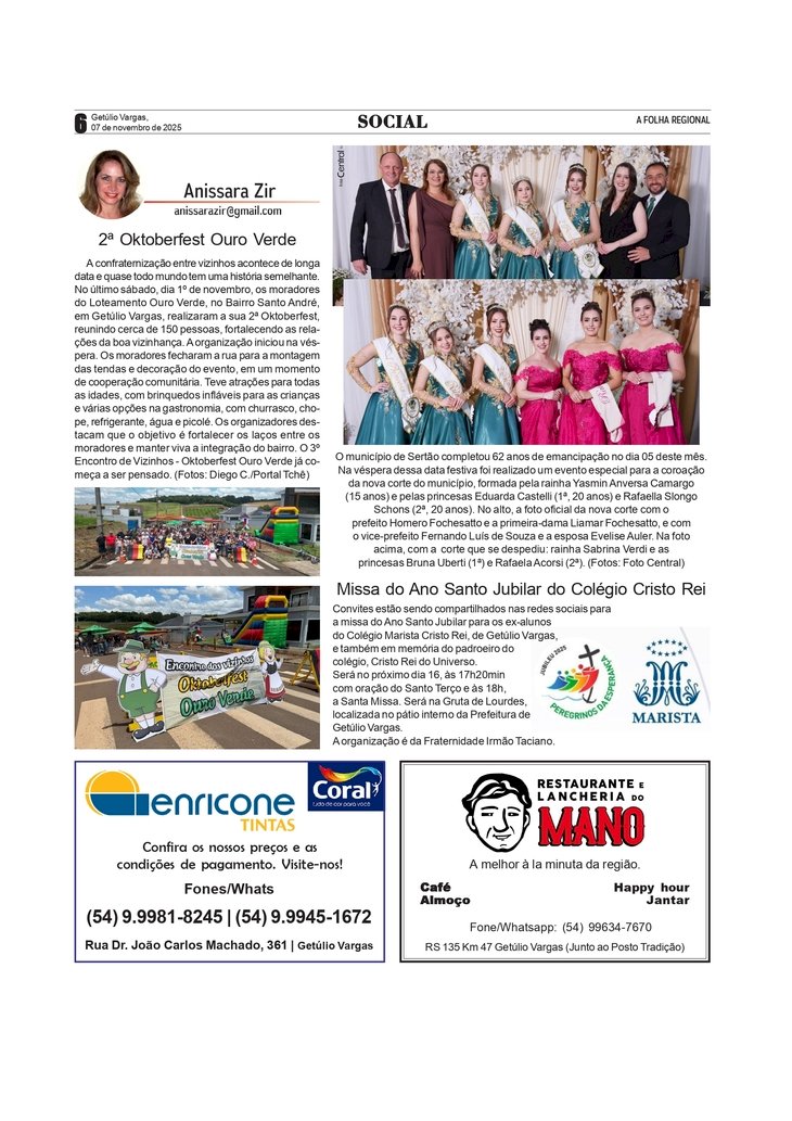 Social, por Anissara Zir. Edição de 07/10/2025