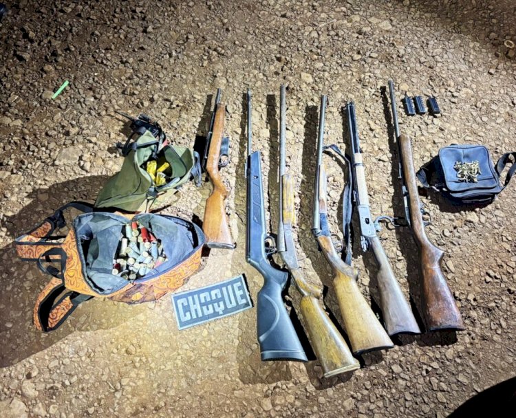 Ação do 3º BPChq resulta na prisão de 11 pessoas e apreensão de oito armas na Terra Indígena de Ventarra