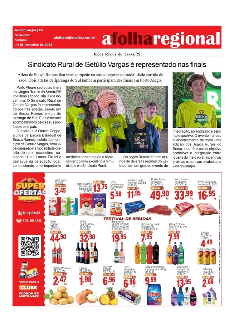 Sindicato Rural de Getúlio Vargas é representado nas finais dos Jogos Rurais do Senar