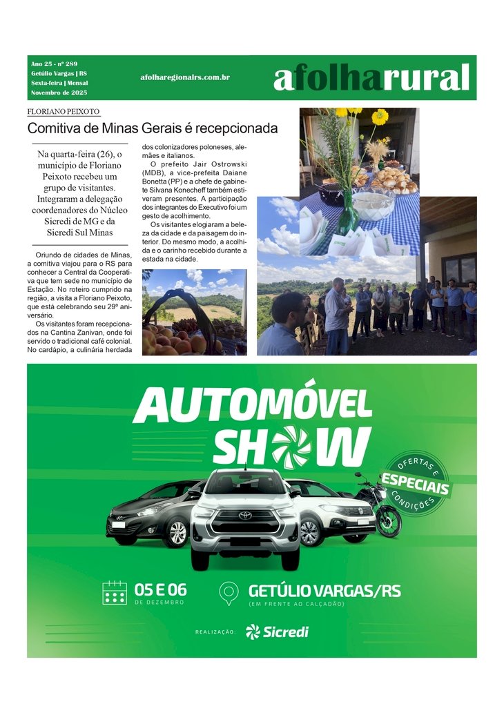 Comitiva de Minas Gerais é recepcionada em Floriano Peixoto