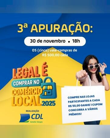 CDL realiza o 3° sorteio da campanha Legal é comprar no comércio local 2025