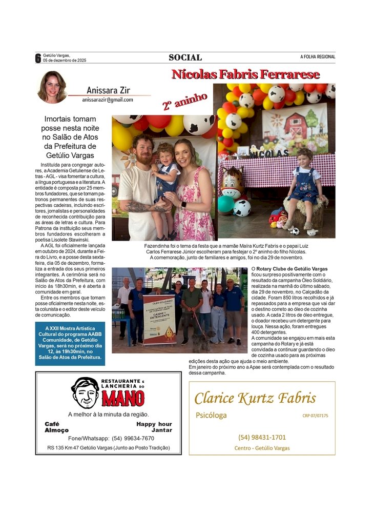Social, por Anissara Zir. 05/12/2025