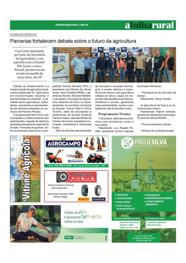 Parcerias fortalecem debate sobre o futuro da agricultura em Floriano Peixoto
