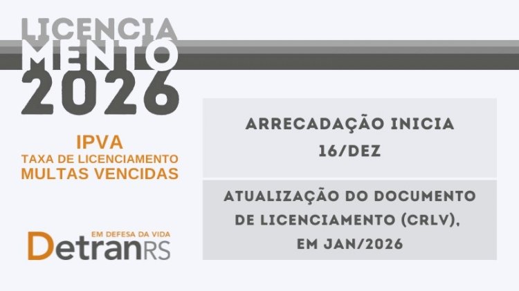 Consulte o valor do seu IPVA 2026. Pagamento inicia na terça-feira (16)