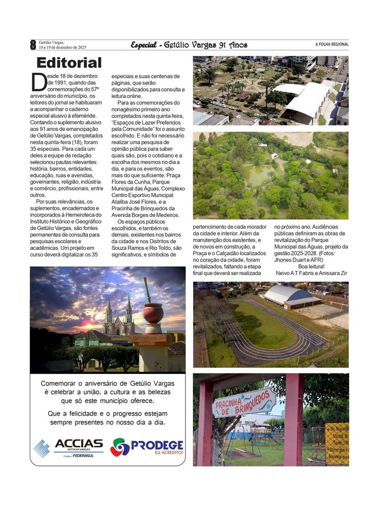 Getúlio Vargas 91 Anos - Editorial