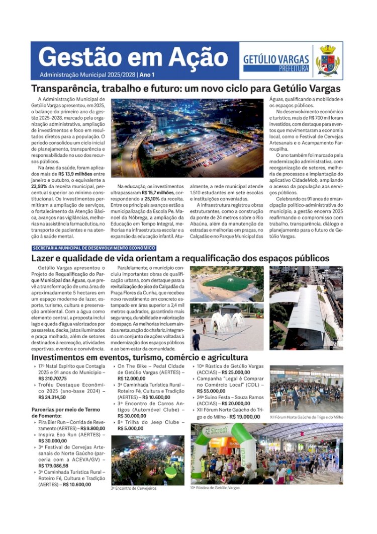 GESTÃO EM AÇÃO - MUNICÍPIO DE GETÚLIO VARGAS