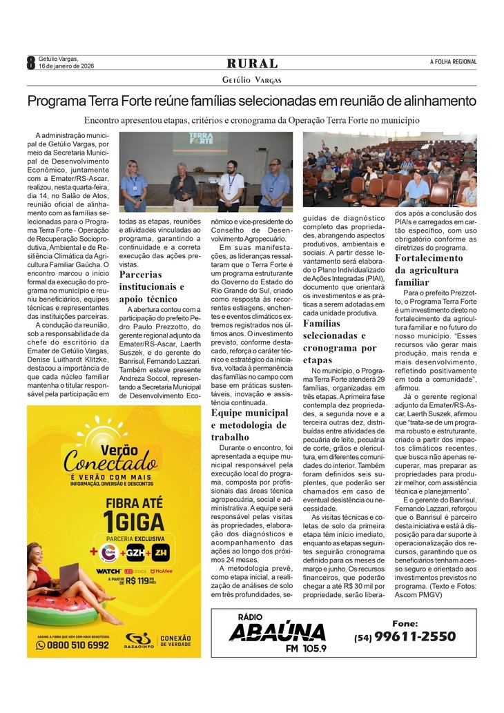 Programa Terra Forte reúne famílias selecionadas em reunião de alinhamento em Getúlio Vargas