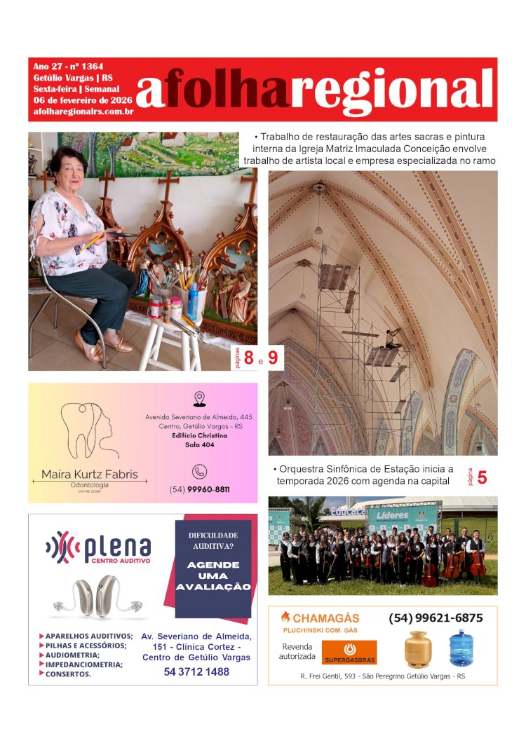 2026A FOLHA REGIONAL. ANO 27, nº 1.363. Getúlio Vargas RS, 06/02/2026