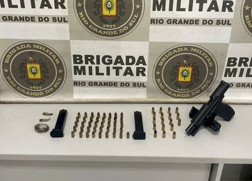 Brigada Militar apreende pistola e munições em Aratiba