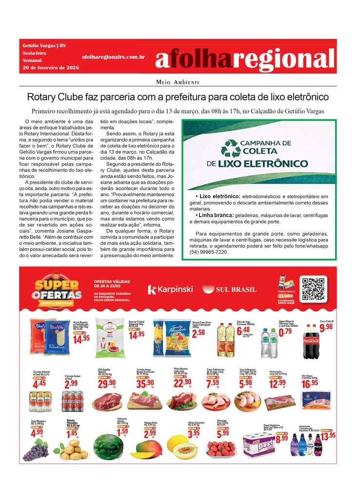 Rotary Clube faz parceria com a prefeitura para coleta de lixo eletrônico