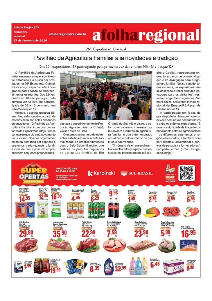 26ª Expodireto - Pavilhão da Agricultura Familiar alia novidades e tradição