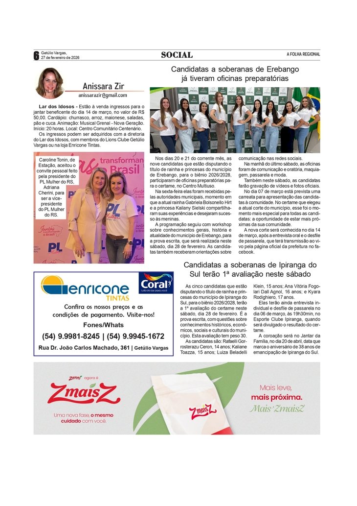 Social, por Anissara Zir. Edição de 27/02/2026.