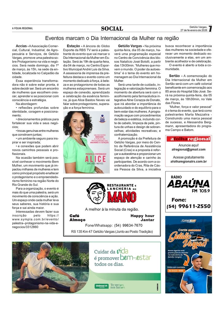 Social, por Anissara Zir. Edição de 27/02/2026.