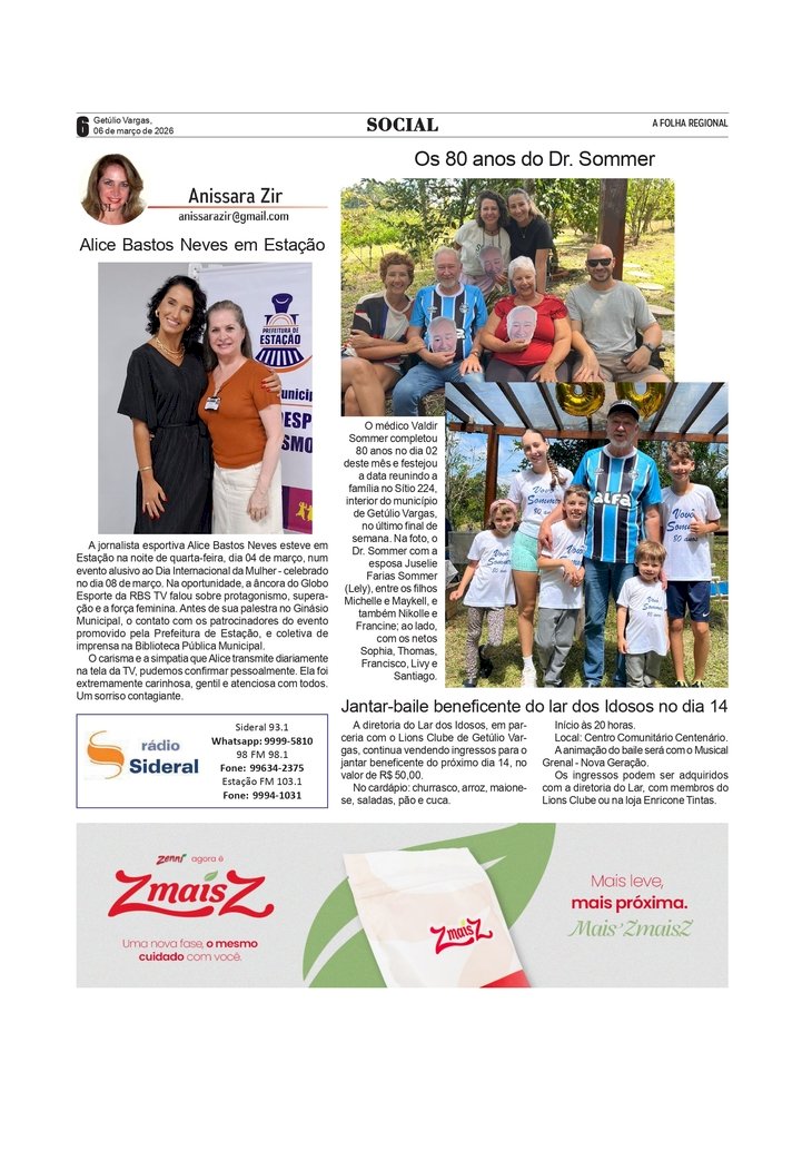 Social, por Anissara Zir. Edição 06/3/2026