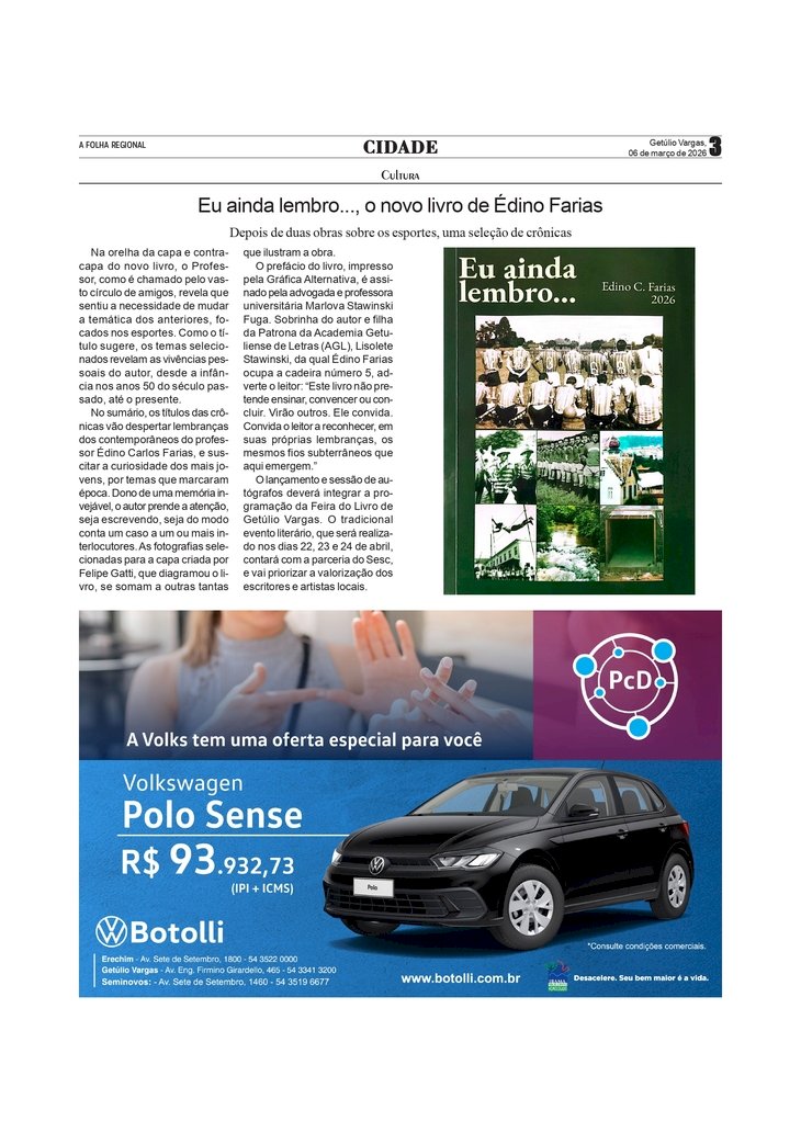 Eu ainda lembro..., o novo livro de Édino Farias