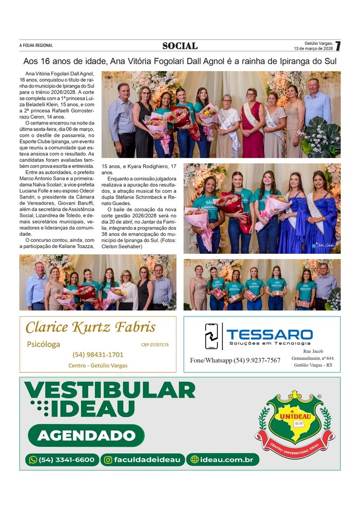 Social, por Anissara Zir. Edição 13/3/2026