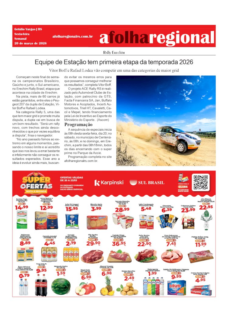 Equipe de Estação tem primeira etapa da temporada 2026 no Rally Erechim