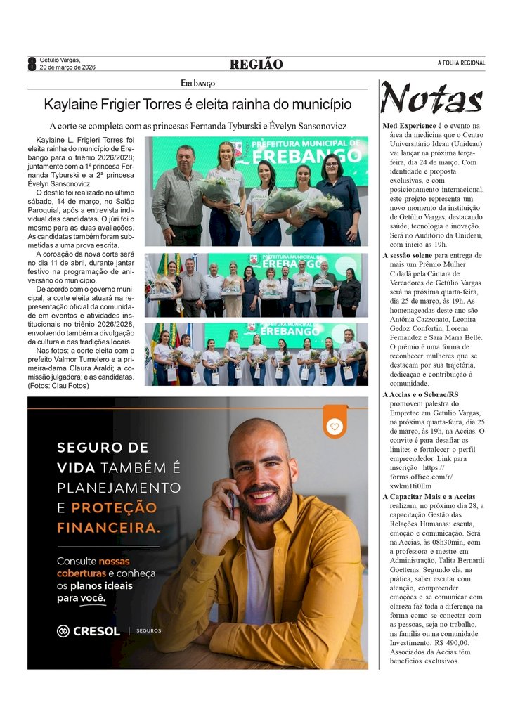 Erebango elege sua nova Corte. / Notas.