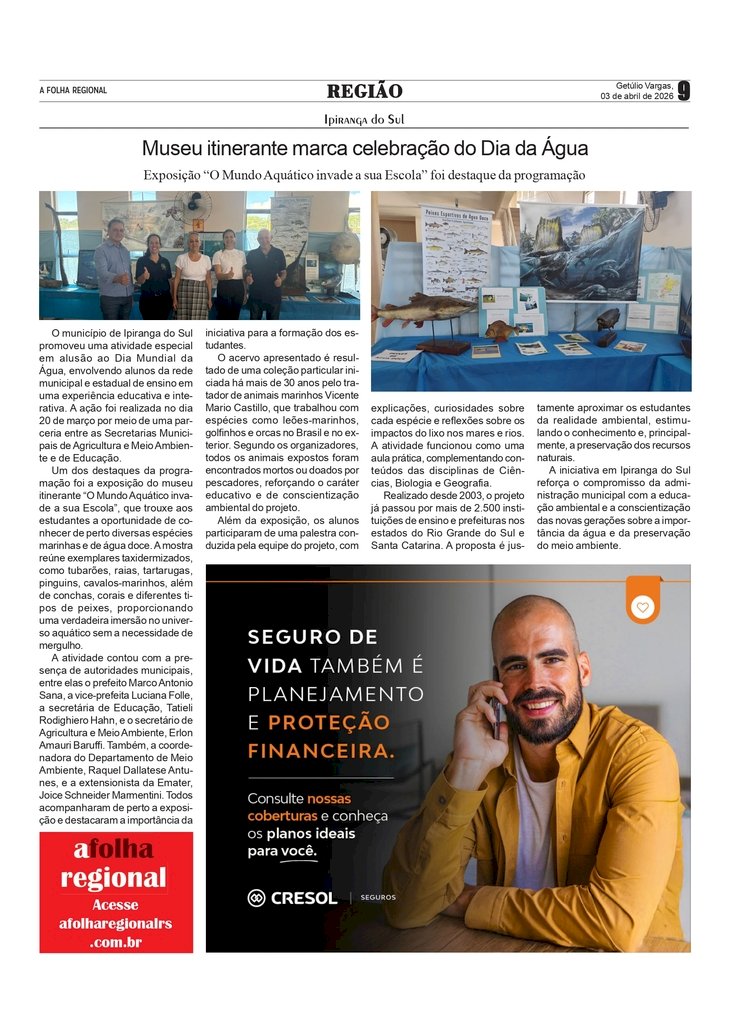 Museu itinerante marca celebração do Dia da Água e Ipiranga do Sul