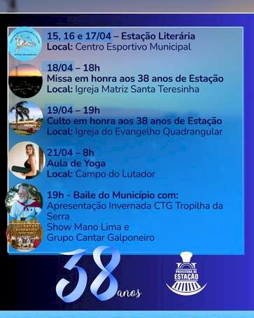 Estação celebra a cultura e os 38 anos de emancipação.