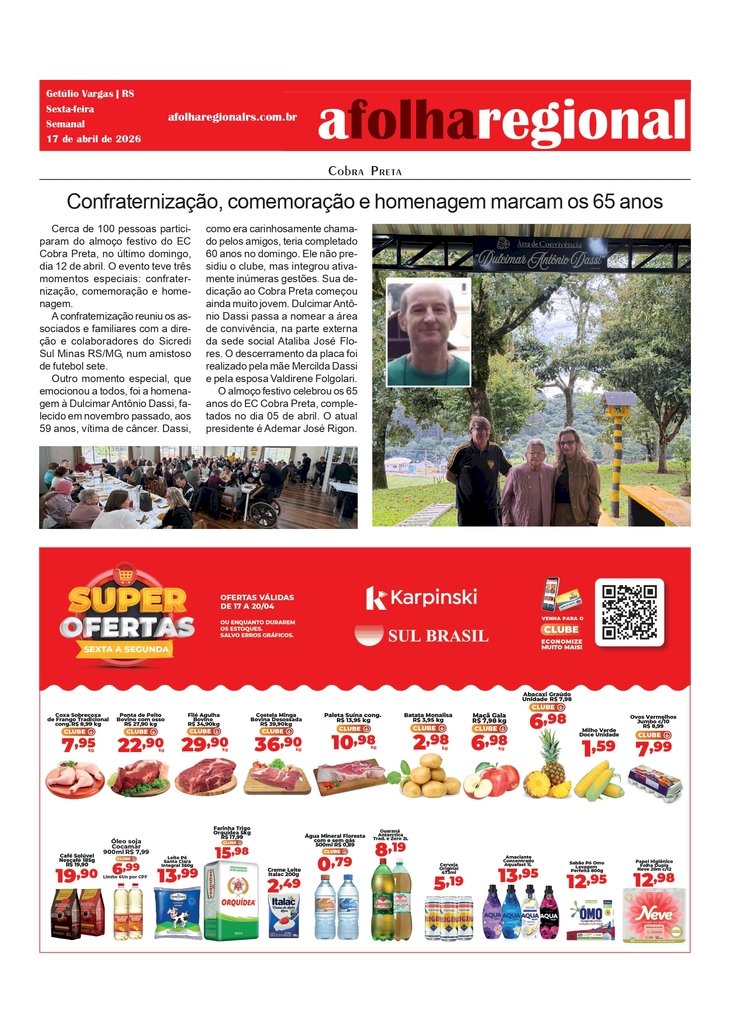 Confraternização, comemoração e homenagem marcam os 65 anos do Cobra Preta