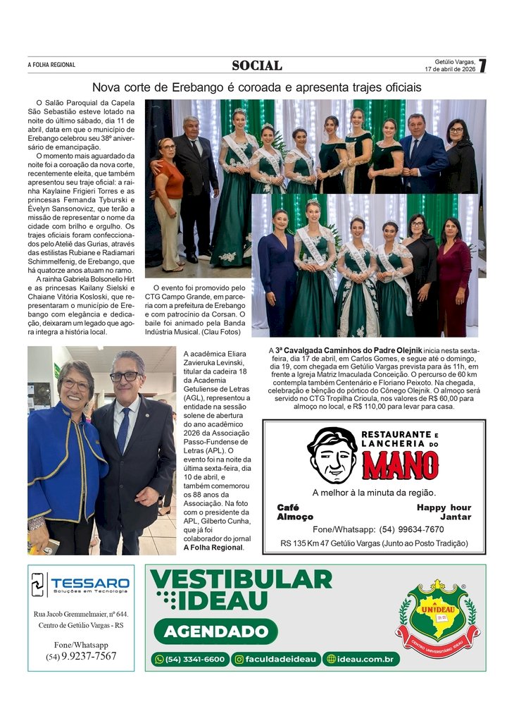 Social, por Anissara Zir. Edição de 17/4/2026