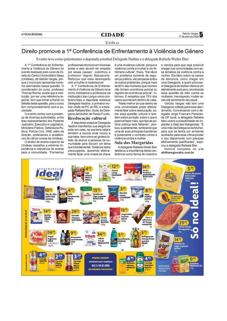 Unideau - Curso de Direito promove a 1ª Conferência de Enfrentamento à Violência de Gênero