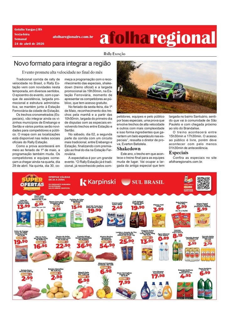 Rally Estação - Novo formato para integrar a região.