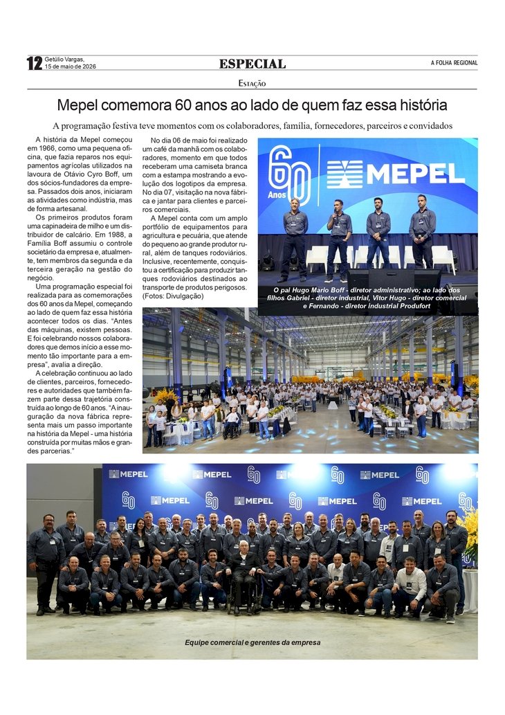 MEPEL comemora 60 anos ao lado de que quem faz essa história