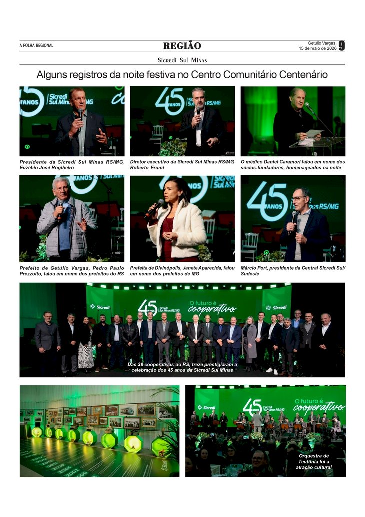 Sicredi Sul Minas celebra 45 anos valorizando sua trajetória e o compromisso com o desenvolvimento regional