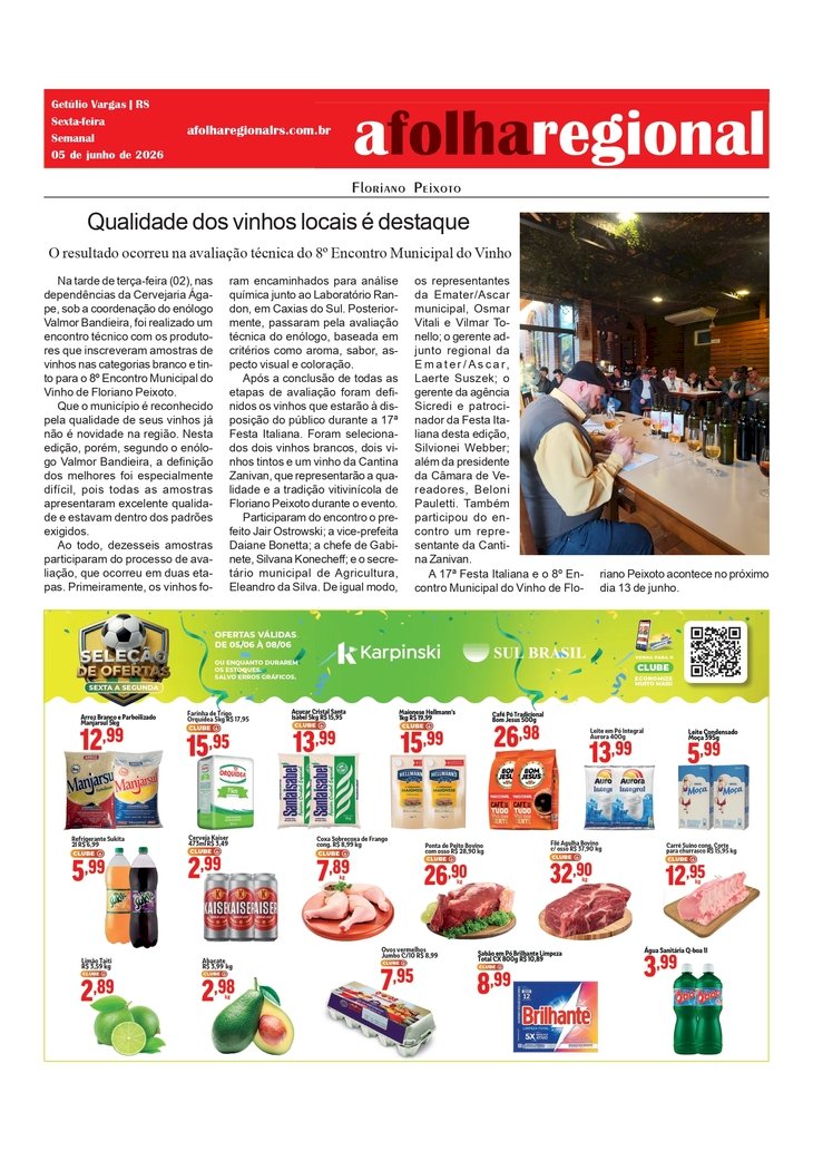 Floriano Peixoto - Qualidade dos vinhos locais é destaque