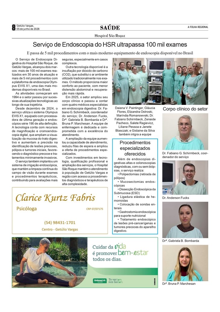 Serviço de Endoscopia do HSR ultrapassa 100 mil exames