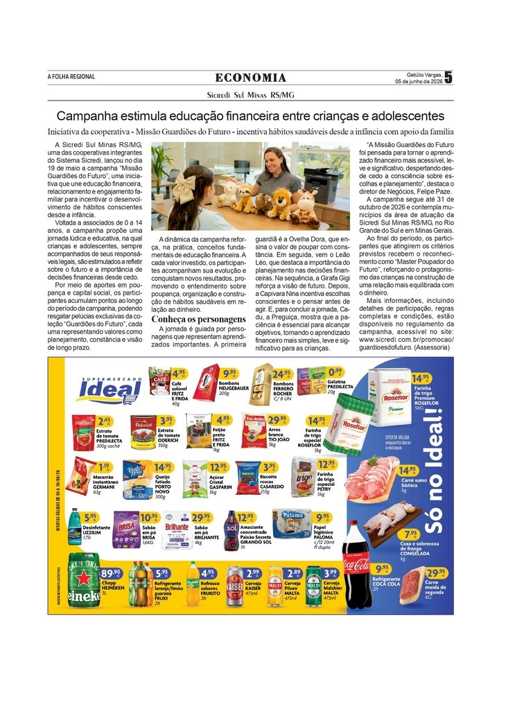 Sicredi Sul Minas RS/MG - Campanha estimula educação financeira entre crianças e adolescentes
