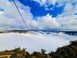 Espetáculo da natureza: “mar de nuvens” encanta turistas em cânion em Cambará do Sul