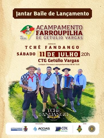 Jantar Baile marca lançamento do 16º Acampamento  Farroupilha de Getúlio Vargas