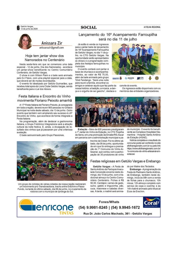 Social, por Anissara Zir. Edição de 12 de maio de 2026.
