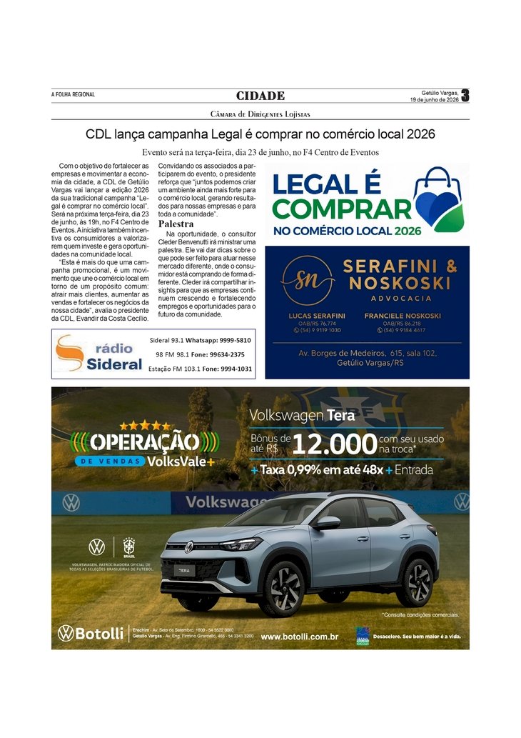 CDL lança campanha Legal é comprar no comércio local 2026