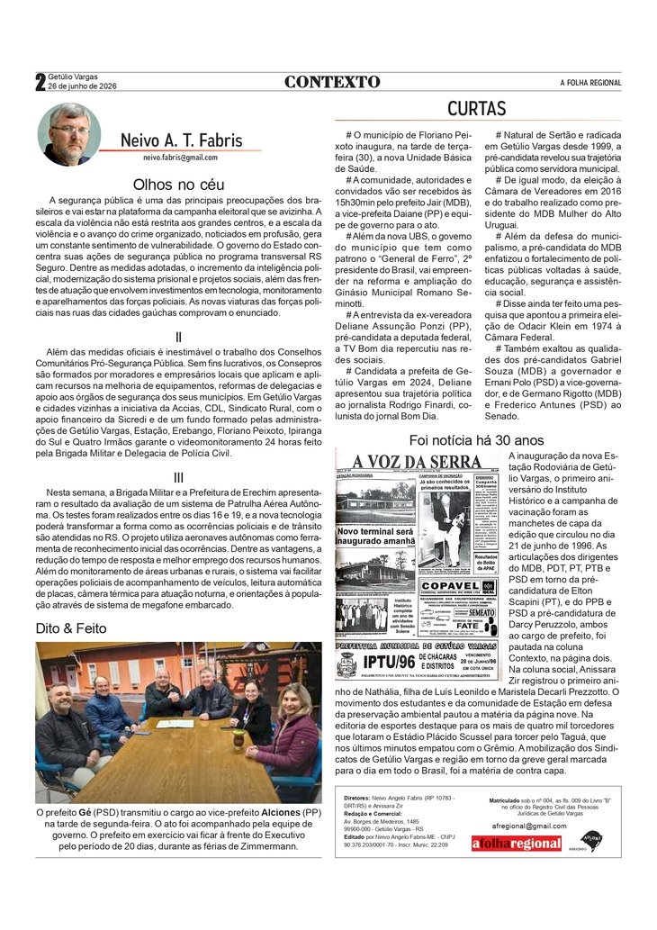 Olhos no céu, por Neivo A T Fabris – Edição 26/6/2026