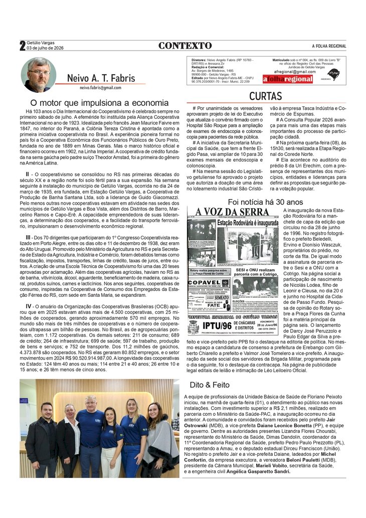 O motor que impulsiona a economia, por Neivo A T Fabris. Edição 03/7/2026