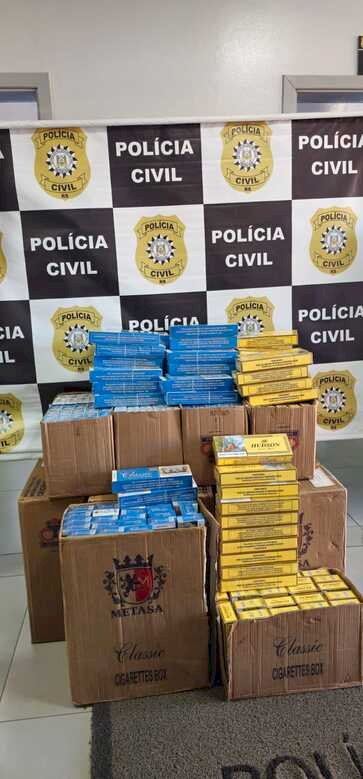 POLÍCIA CIVIL PRENDE CONTRABANDISTA E APREENDE CARGA DE CIGARROS ESTRANGEIROS EM NONOAI