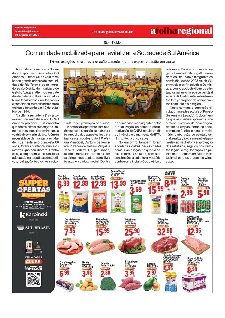 Comunidade do Rio Toldo mobilizada para revitalizar a Sociedade Sul América
