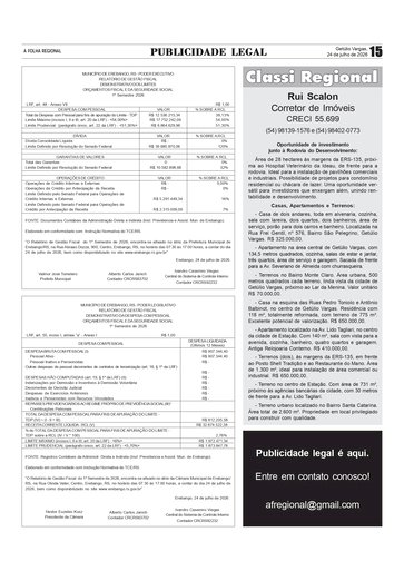 Classificados Regional - Imóveis  / Publicação Legal