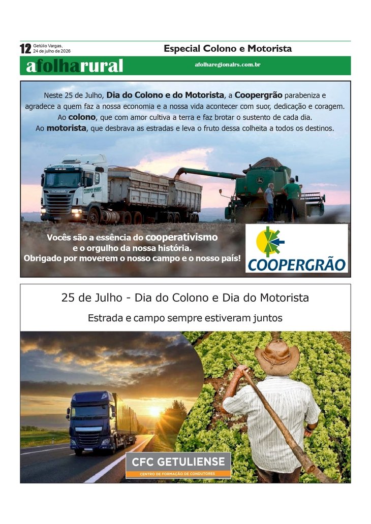 Especial Dia do Colono e Motorista