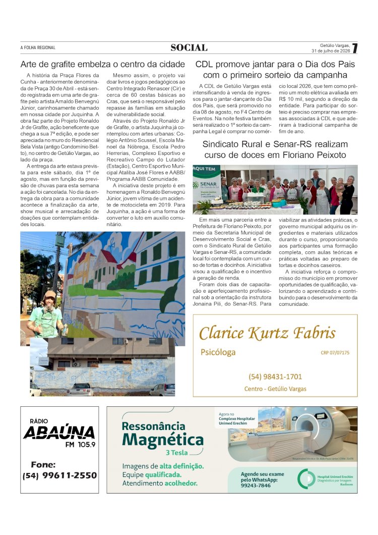 Social, por Anissara Zir. Edição 31/7/2028l