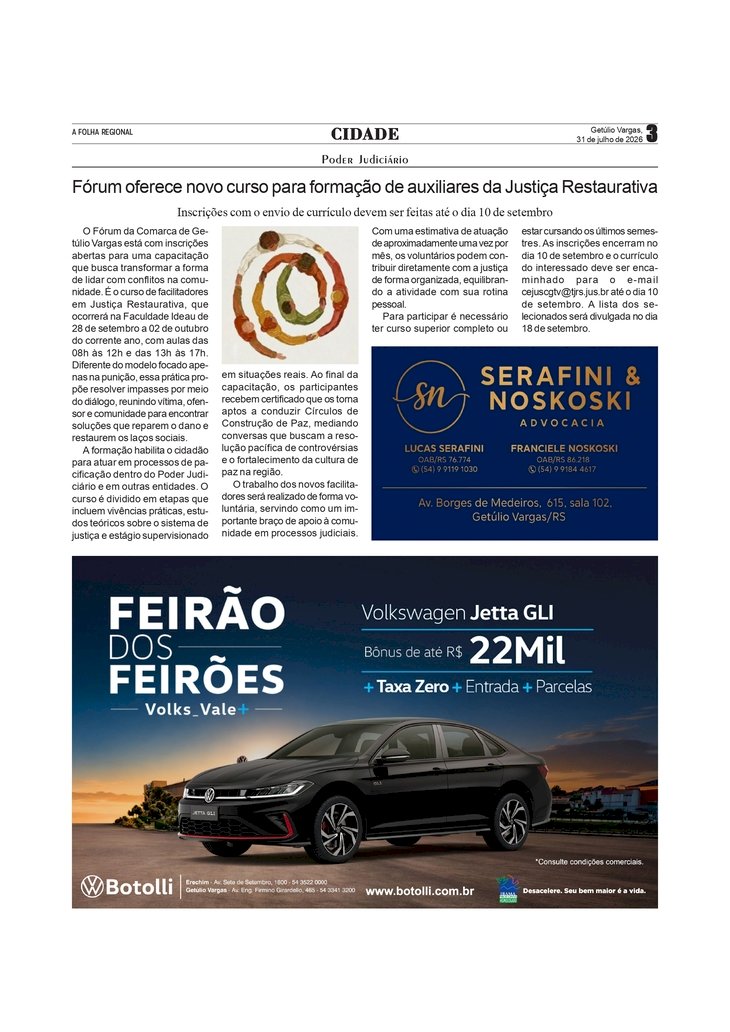 Fórum oferece novo curso para formação de auxiliares da Justiça Restaurativa