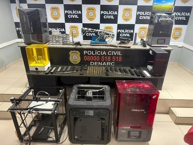 Armas de fogo com impressoras 3D foram localizadas pela Polícia