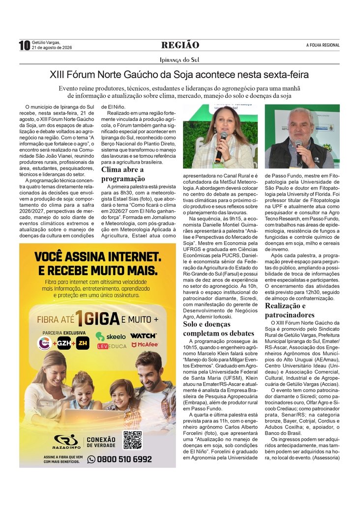 XIII Fórum Norte Gaúcho da Soja acontece nesta sexta-feira