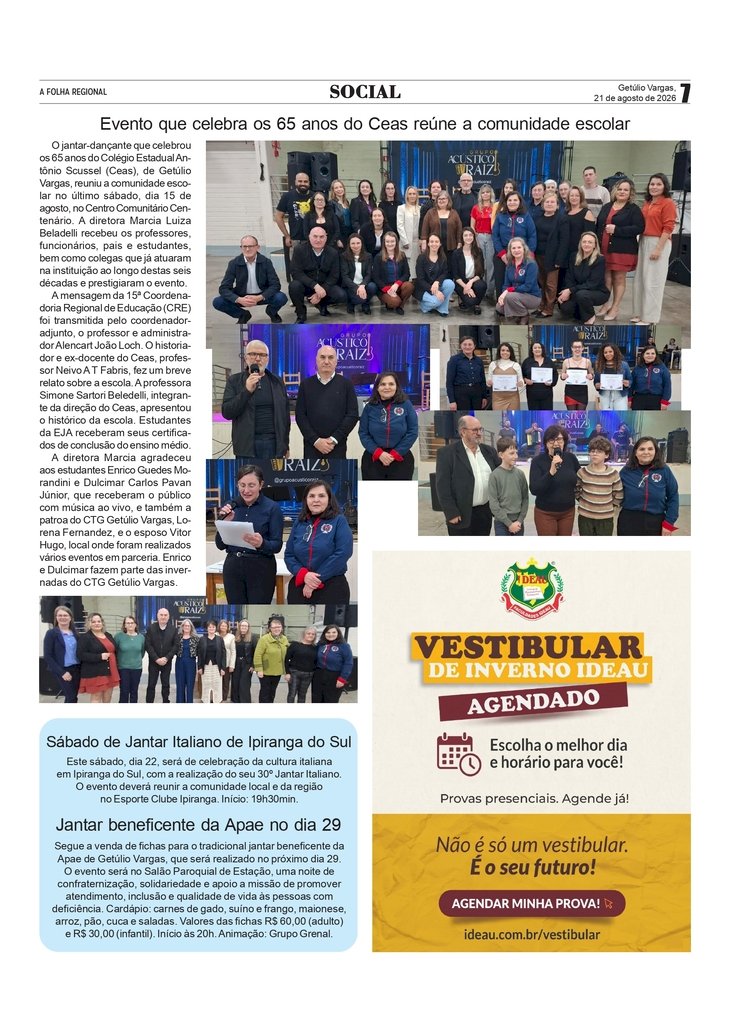 Social, por Anissara Zir. Edição 21/8/2026